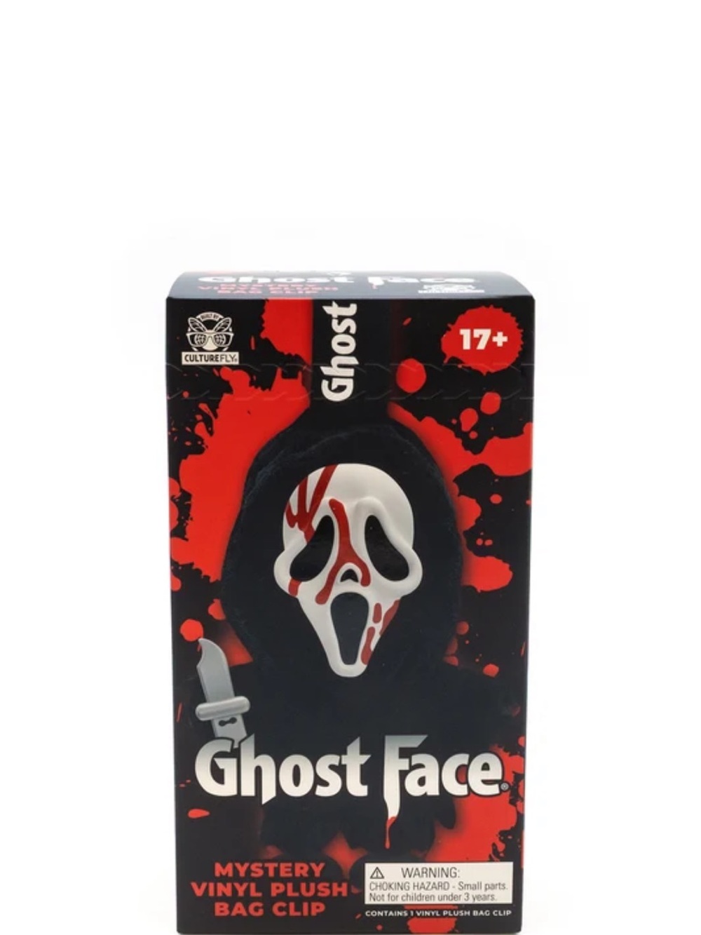 NIB Spirit CultureFly Ghost Face Mystery Vinyl Plush Bag Clip